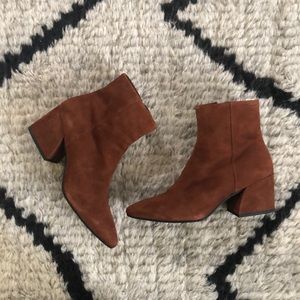 caramel suede boots